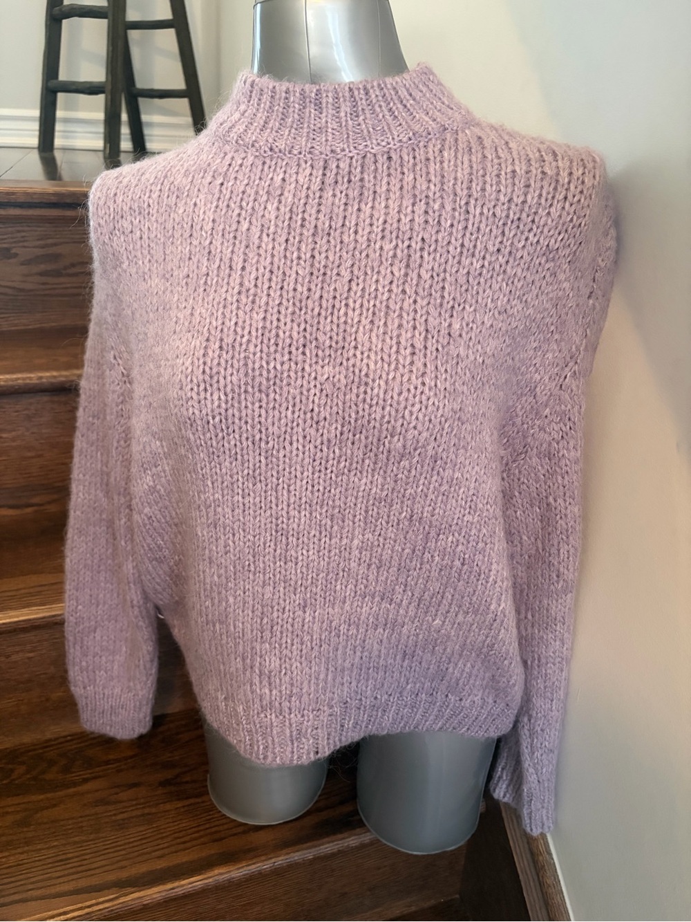 Soft Lilac Turtleneck Sweater - Women